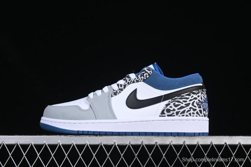 Nike Air Jordan 1 Low True Blue Retro Basketball Shoes - DM1199-140