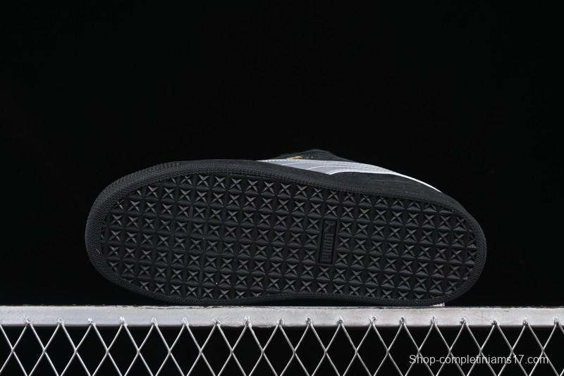 PUMA Suede XL Classic Men's Sneakers - Black with Metallic Silver Accents