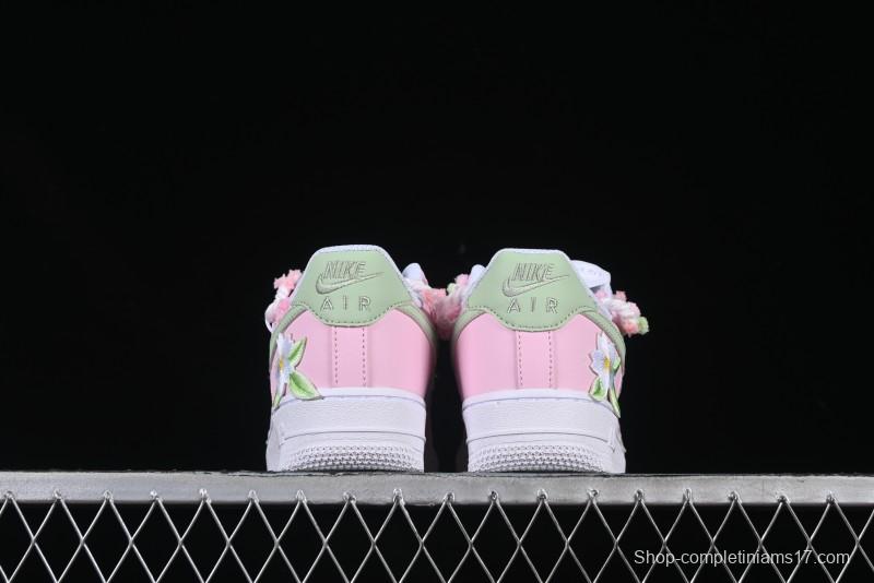 Nike Air Force 1'07 Low Casual Sneakers with Cherry Blossom Design - VV1999-013