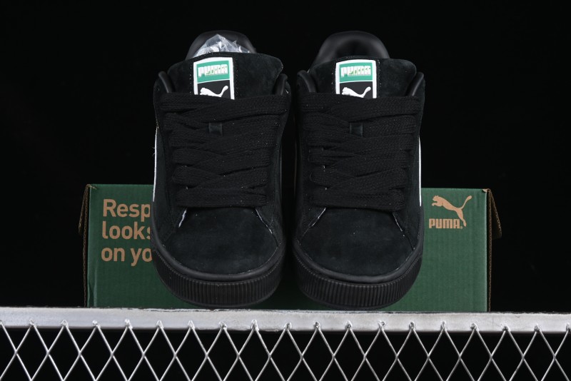 PUMA Suede XL Classic Men's Sneakers - Black with Metallic Silver Accents