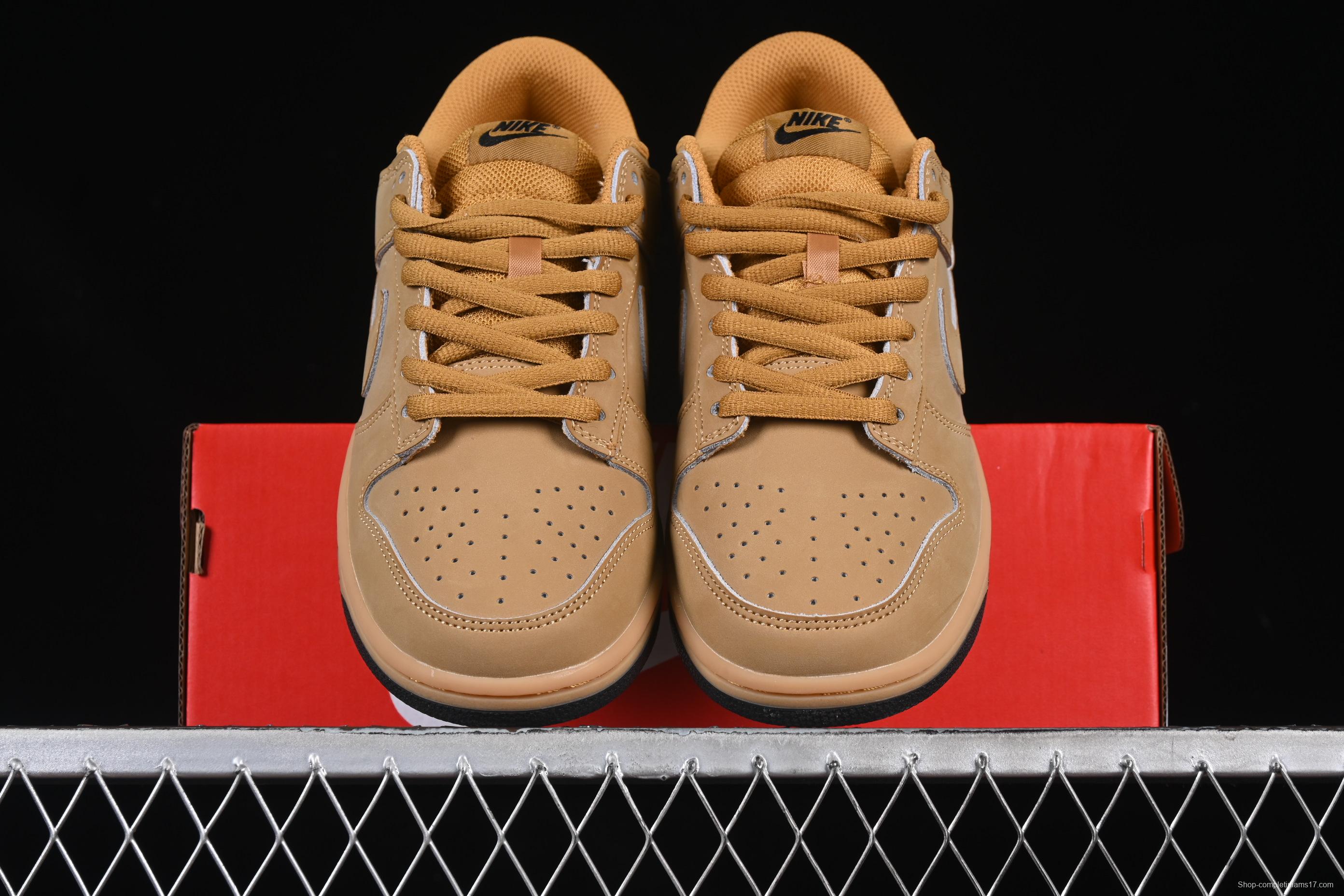 Nike SB Dunk Low Wheat Low-Top Casual Skate Shoes - HQ1932-700
