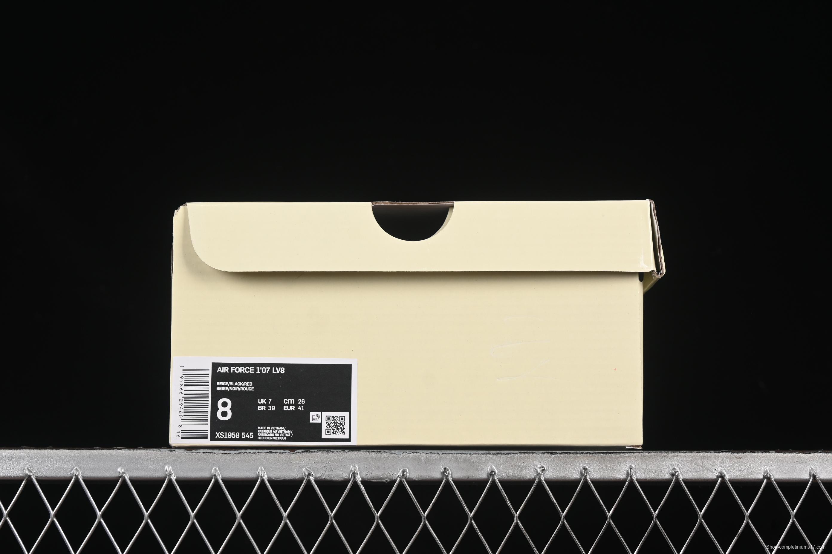 Nike Air Force 1 '07 Low Supreme Collaboration White Black Double Swoosh Casual Sneakers - XS1958-545
