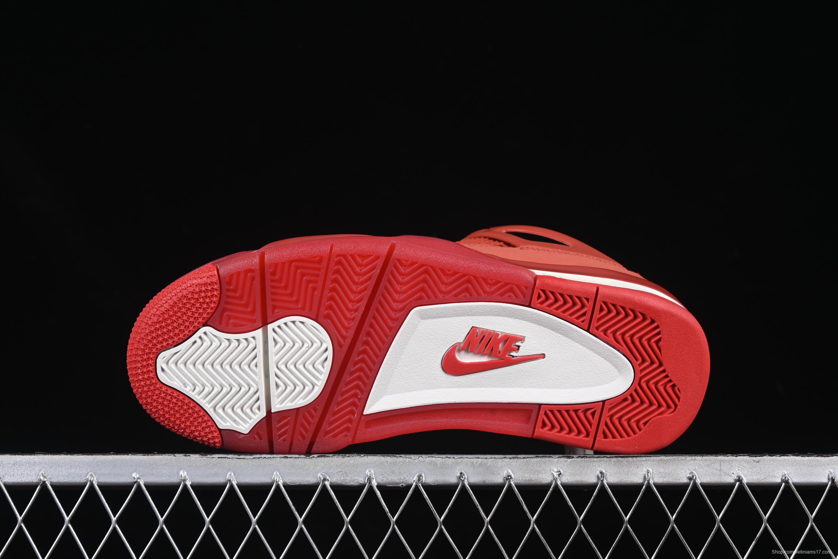 Nike Air Jordan 4 Retro OG "Brick By Brick" High-Top Sneakers with Suede and Leather Upper - HF4340-800