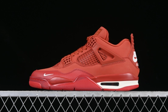 Nike Air Jordan 4 Retro OG "Brick By Brick" High-Top Sneakers with Suede and Leather Upper - HF4340-800