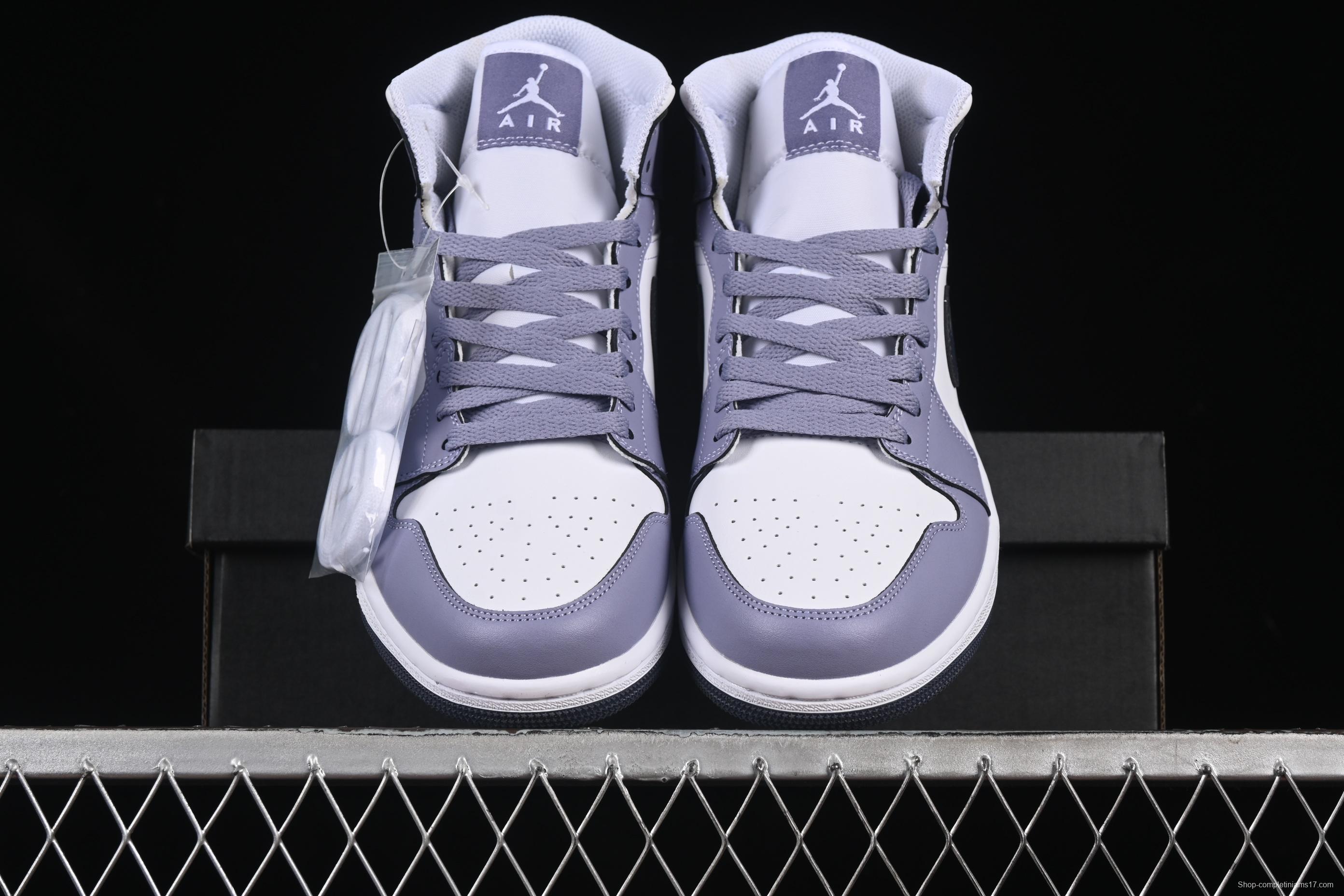 Nike Air Jordan 1 Mid AJ1 Culture Casual Sneakers in Haze Purple - DQ8426-145