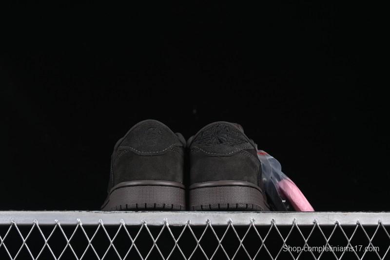 Nike Travis Scott x Air Jordan 1 Low OG AJ1 Reverse Swoosh Sneakers - DM7866-202