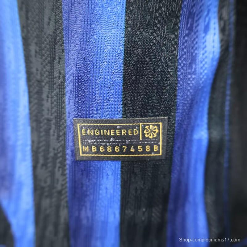 Player Version 25/26 Inter Milan Home Jersey Without Sponsor