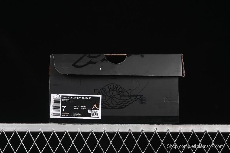 Nike Air Jordan 1 Low AJ1 White Pink Low-Top Casual Sneakers - IB8156-133