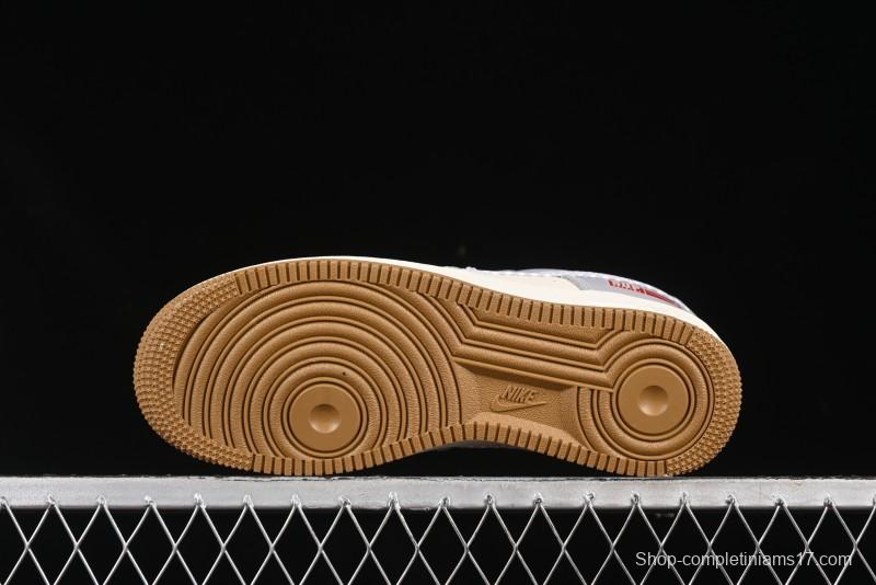 Nike Air Force 1 '07 Low Supreme Collaboration Light Grey Gum Casual Sneakers - KK1988-075