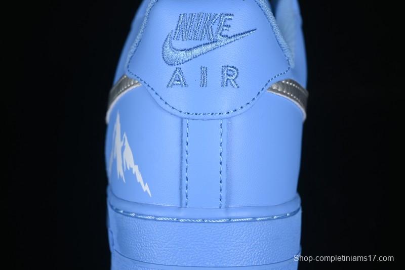 Nike Air Force 1'07 Low Casual Sneakers in Iceland Blue with Full-Length Air Cushion - ZH0316-070