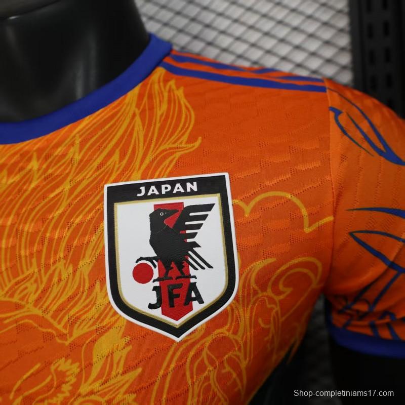 Player Version 2025 Japan Orange with Dragon Ball Z Vegeta Character Jersey