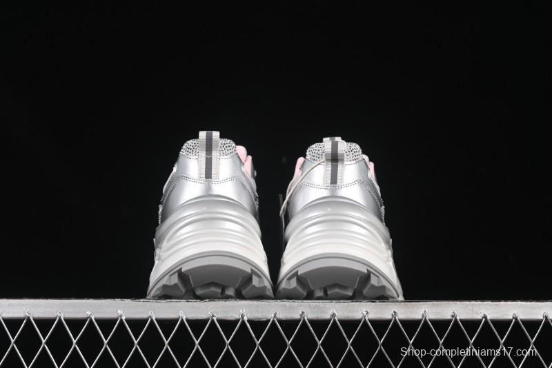 GG-CC 25ss New Platform Chunky Sneakers with 7CM Height Increase and Irregular Design - 668-2 Silver