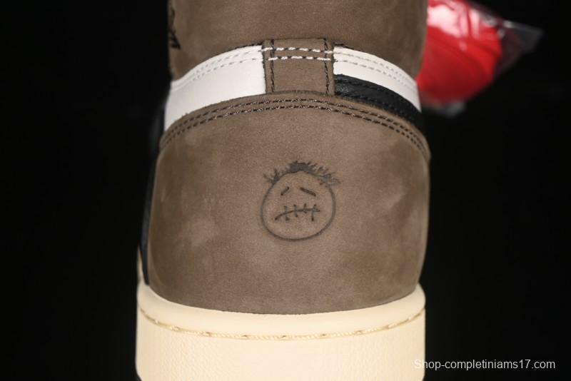 Nike Travis Scott x Air Jordan 1 High OG AJ1 Reverse Swoosh Limited Edition - CD4487-100