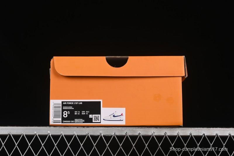 Nike Air Force 1 '07 Low LV Collaboration Blue Swoosh Drawstring Casual Sneakers - DM6868-083