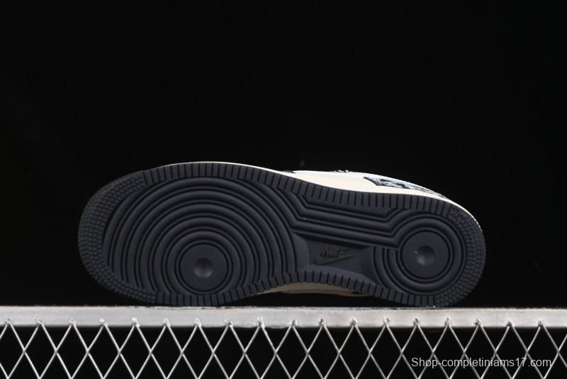 Nike Air Force 1 '07 Low Stussy Collaboration Retro Denim Casual Sneakers - XS1958-578