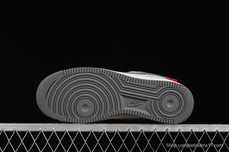 Nike Air Force 1'07 Low The North Face Collaboration Grey Multi-Tone Casual Sneakers - JJ2508-715