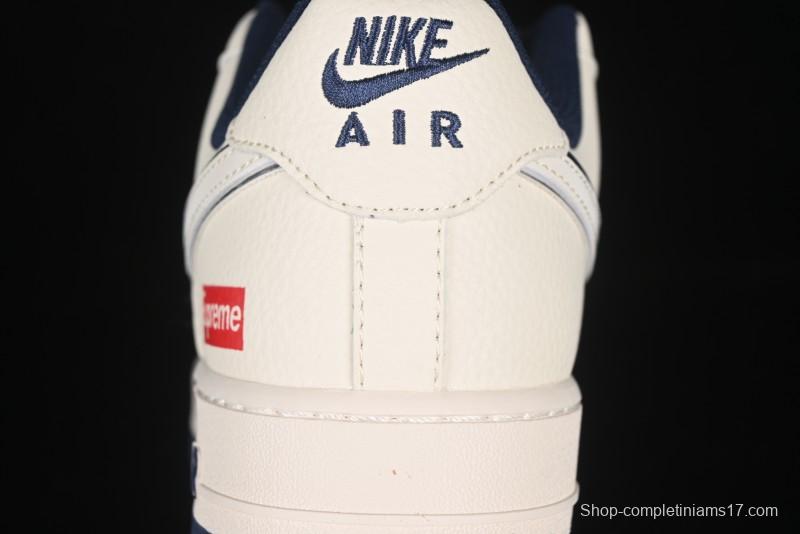 Nike Air Force 1 '07 Low Supreme Collaboration Light Blue Edge Casual Sneakers - HH7518-057