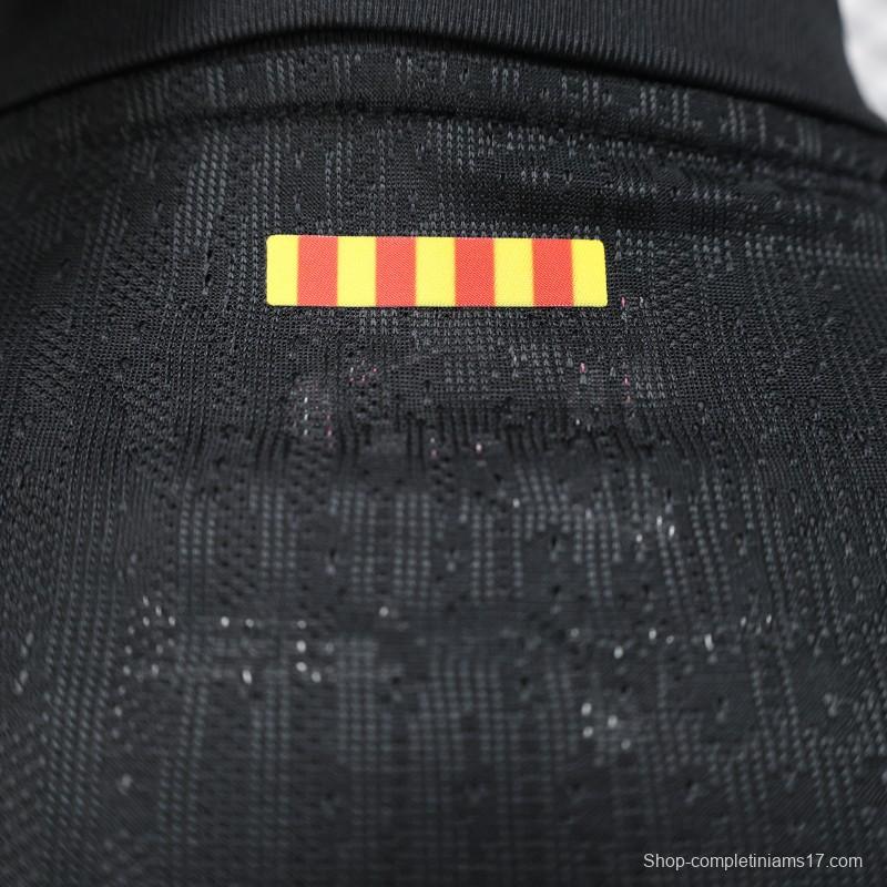 Player Version 24/25 Barcelona x Travis Scott Away Black Jersey With Red Sponsor