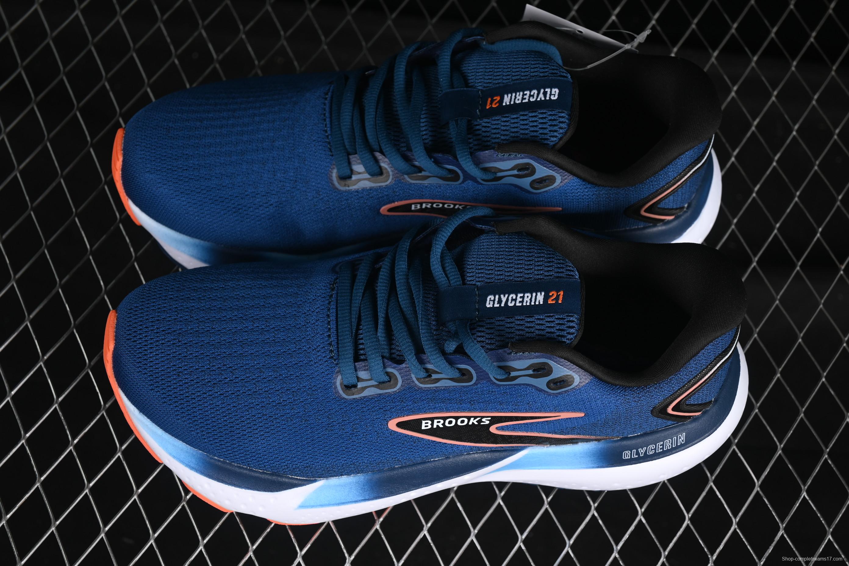 Brooks Glycerin 21 Cushioned Marathon Nitrogen Running Shoes - 1104191D474