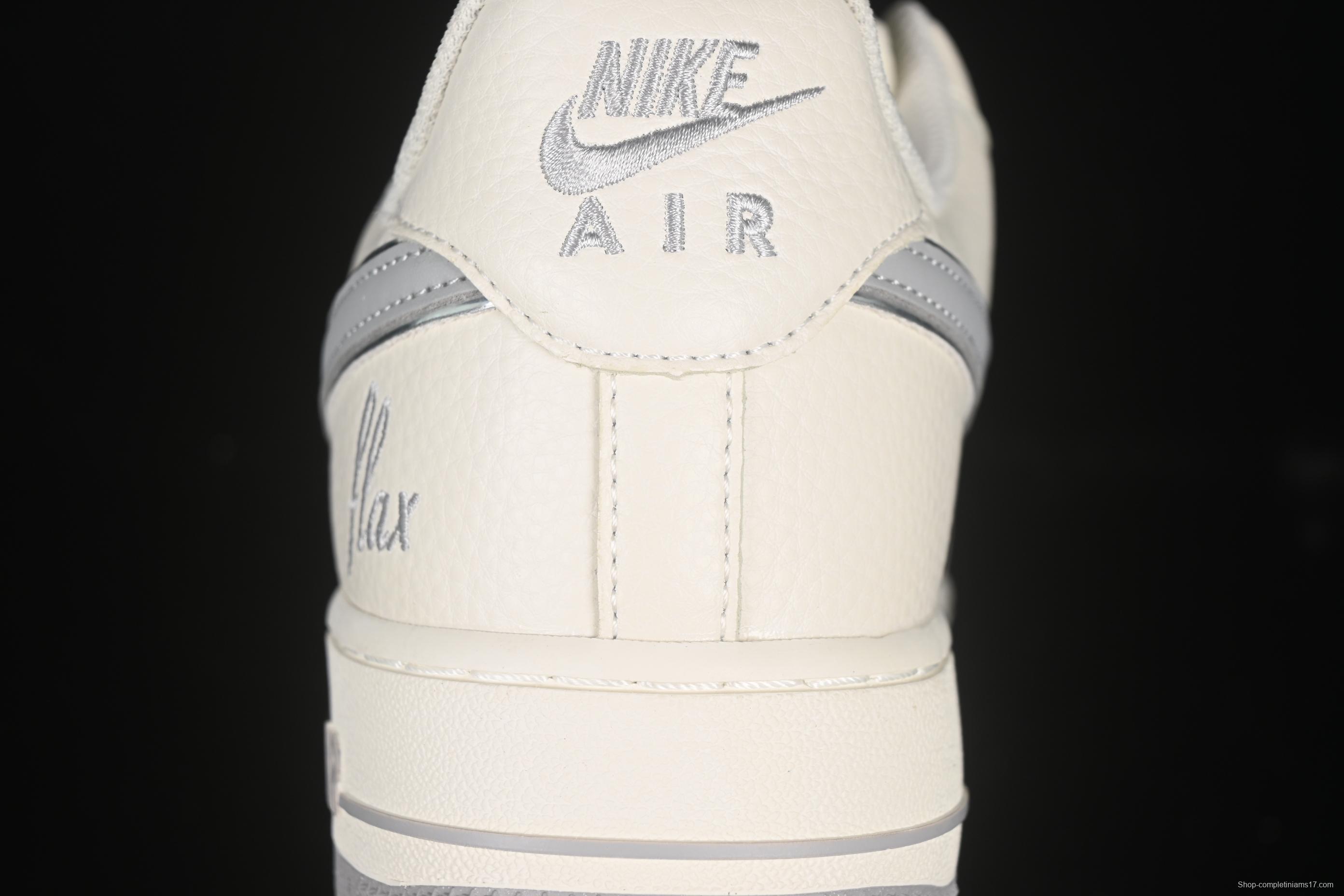 Nike Air Force 1 '07 Low Dream White Grey Swoosh Casual Sneakers - DR2024-106