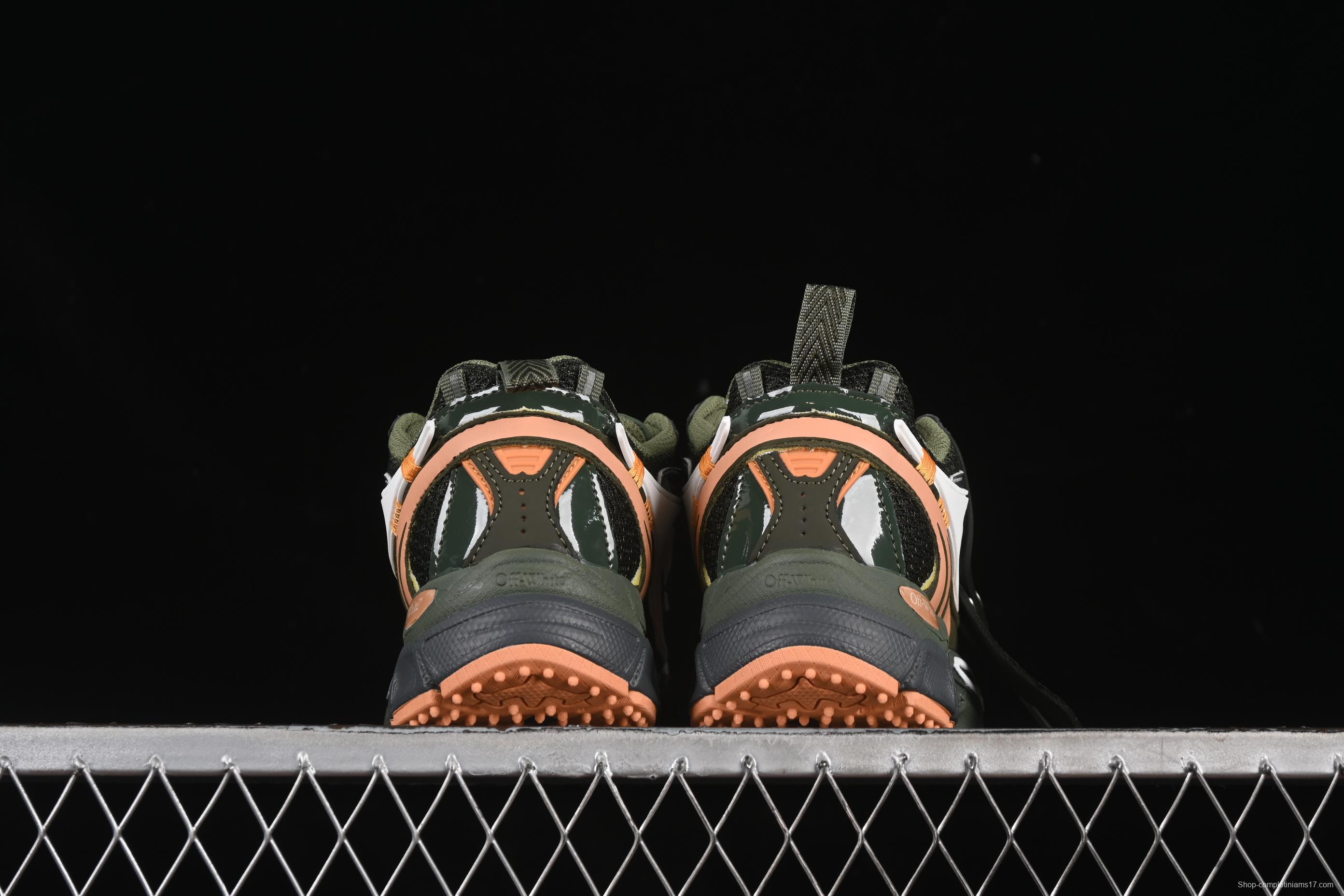 Off-White Be Right Low-Top Lifestyle Sneakers in White Green Orange - C.D4
