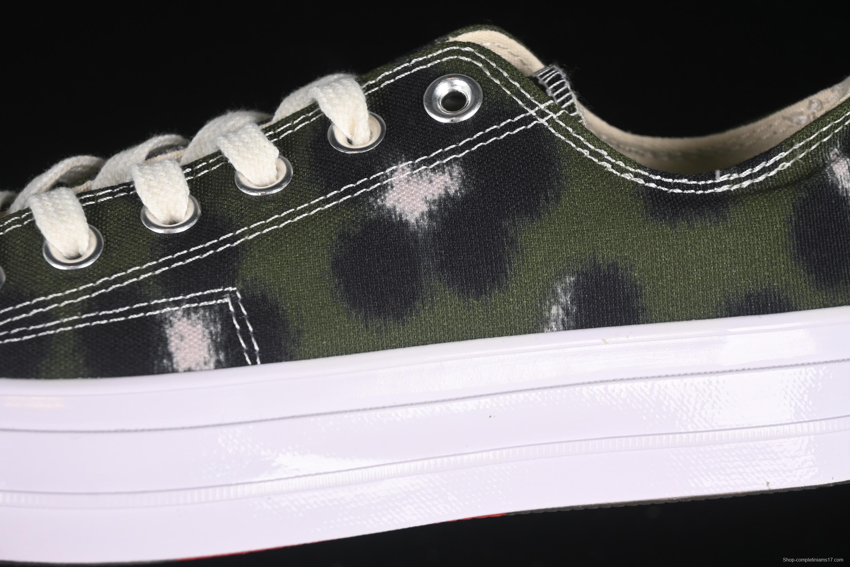 Kenzo Chuck Taylor Ox Hana Leopard Cypress Low Top Casual Sneakers - A16291C