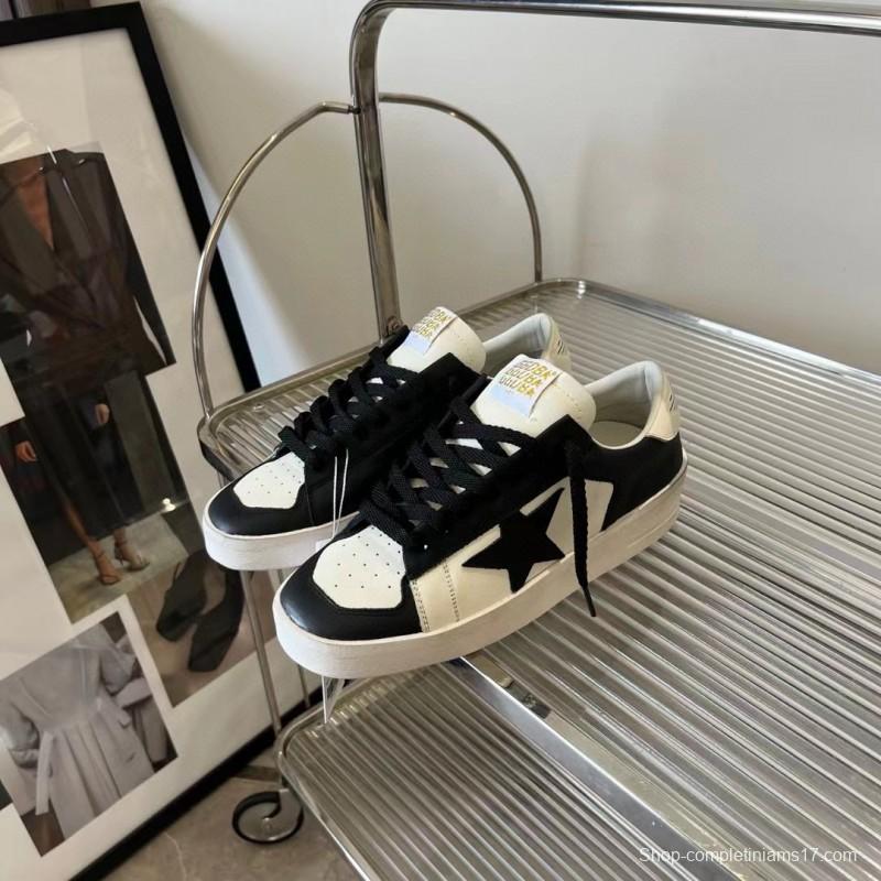 2024 Unisex GGDB Black White Leather Low Top Sneakers MJ00260
