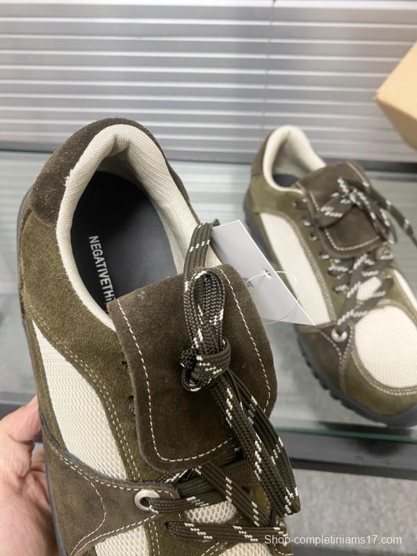 2025 Unisex Puma Brown White Silk Oxford Leather Sneakers KFY00280