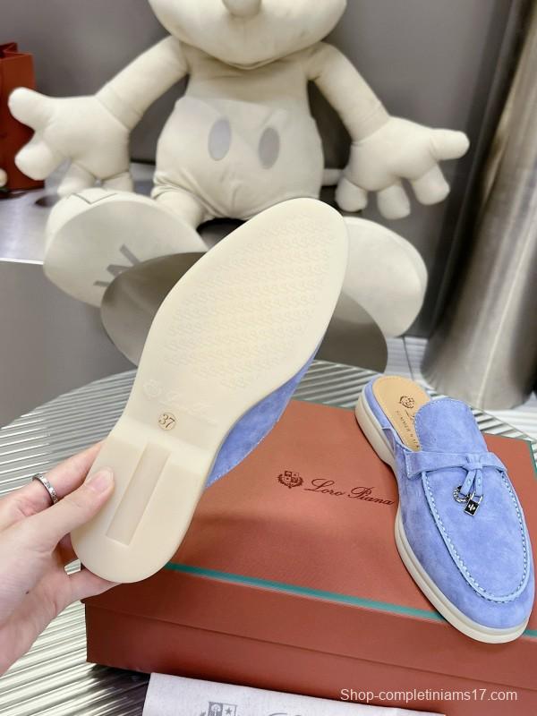 2024 Slippers LP Blue Suede Loafers