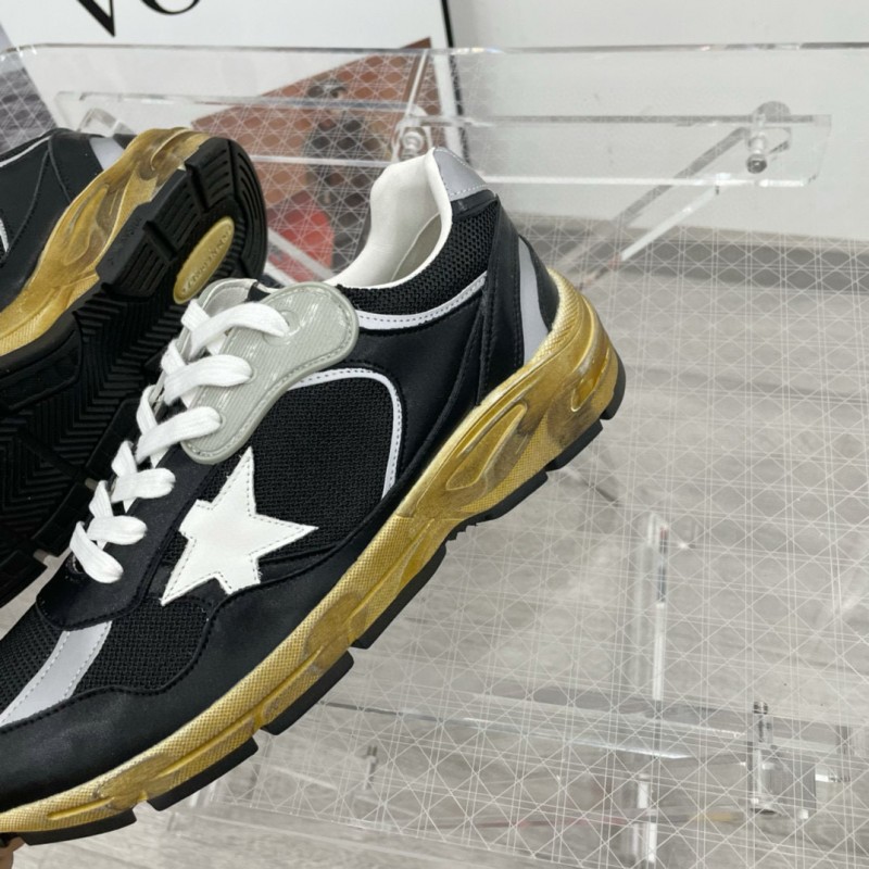 2024 Men GGDB Black White Suede Mesh Sneakers