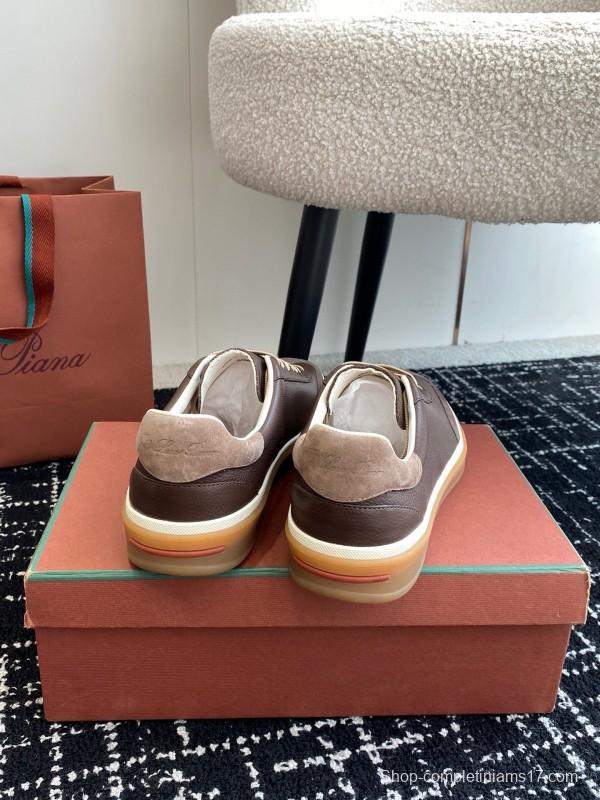 2024 Unisex LP Brown Taupe Leather Plimsolls MJ00320