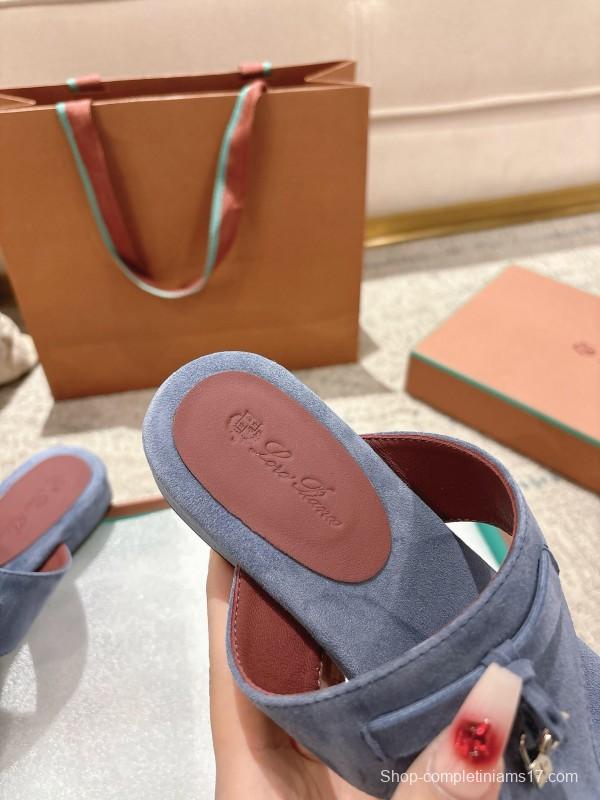 2025 Women LP Blue Suede Slippers LY00350