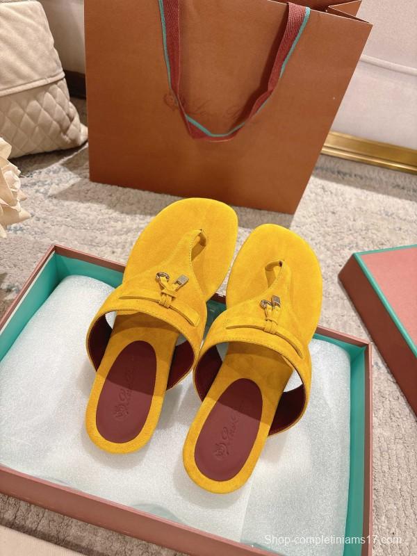2025 Slippers LP Yellow Suede Slippers LY00250