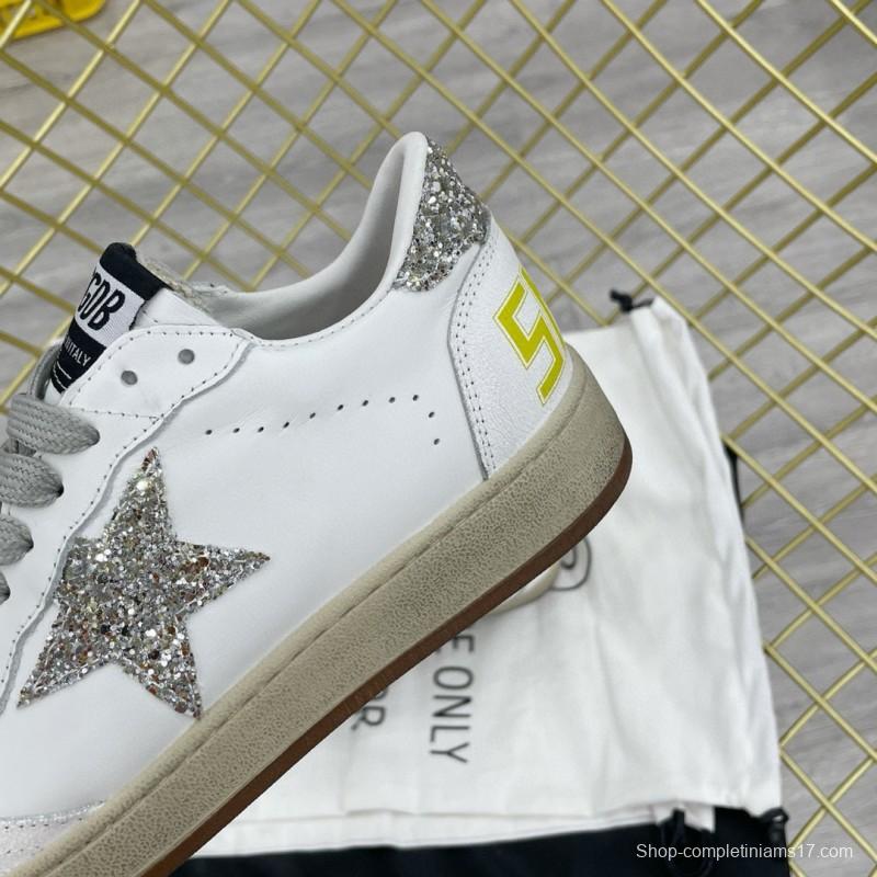 2024 Unisex GGDB White Silver Leather Low Top Sneakers MJ00260