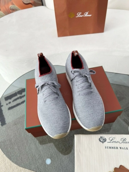 2024 Men LP Gray Wool Knit Sneakers MJ00330