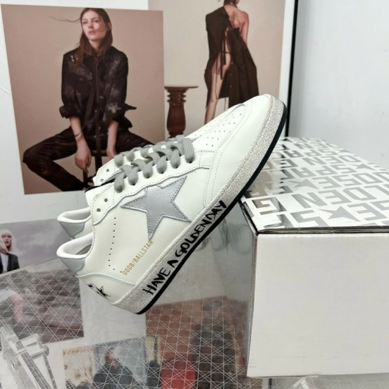 2024 Unisex GGDB White Grey Leather Suede Low-Top Sneakers