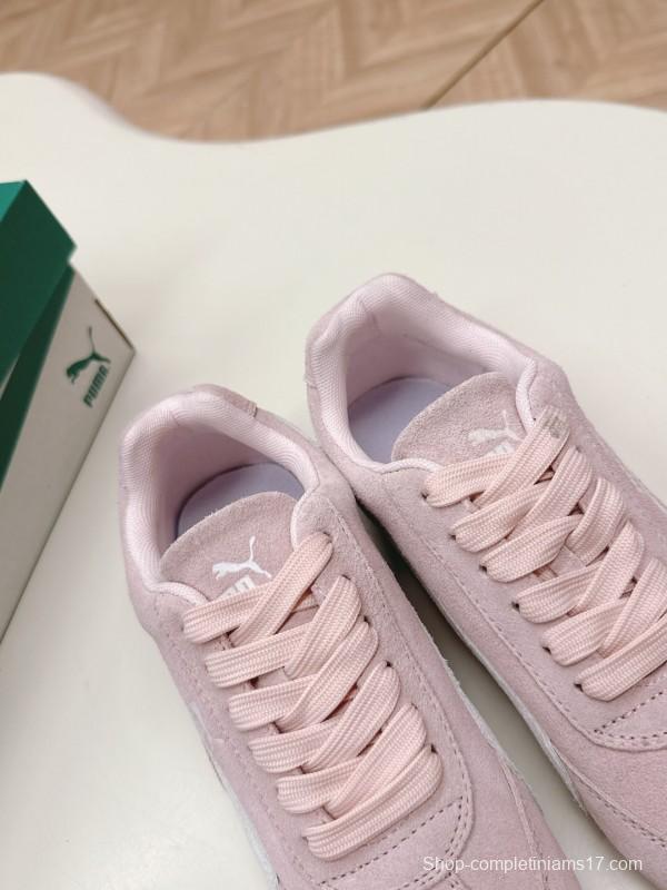2025 Women Puma Pink Suede Sneakers LY00280