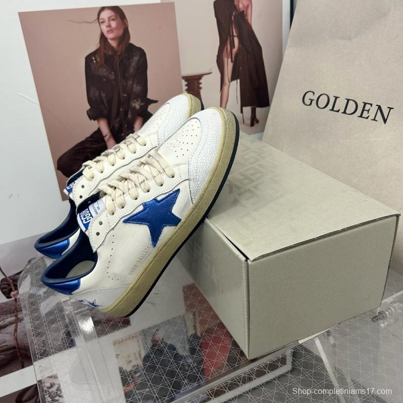 2024 Unisex GGDB White Blue Leather Sneakers MJ00260