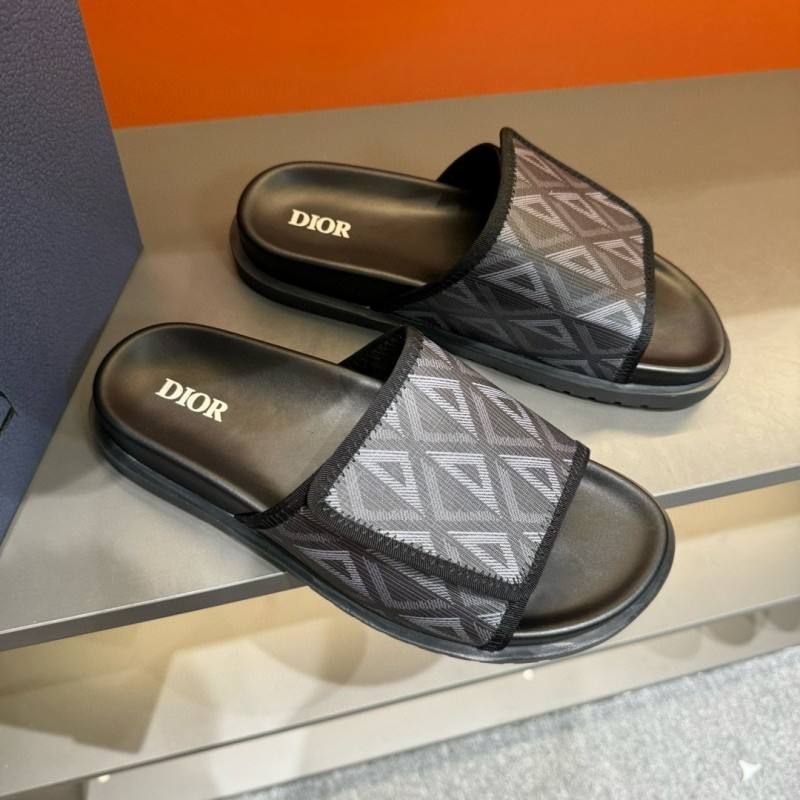 2024 Dior Black Mesh Slippers MJ00180
