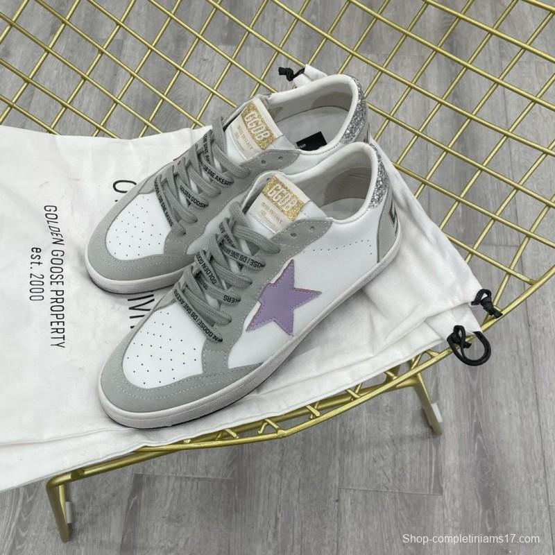 2024 Unisex GGDB White Purple Grey Leather Suede Low Top Sneakers MJ00260