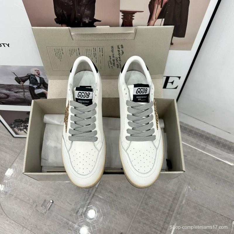 2024 Unisex GGDB White Gold Leather Sneakers MJ00260