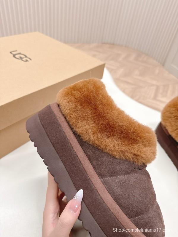 2024 Women UGG Brown Sheepskin Slippers MJ00280