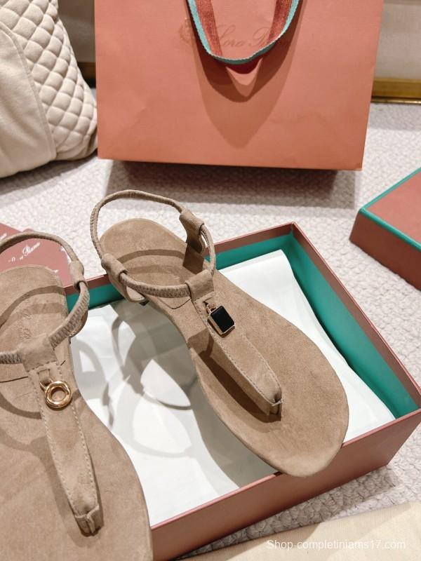 2025 LP Beige Suede Slippers LY00250