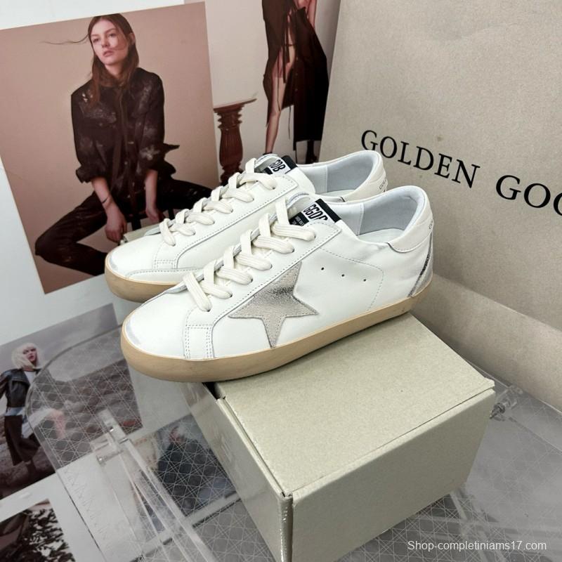 2025 Women GGDB White Grey Leather Sneakers MJ00260