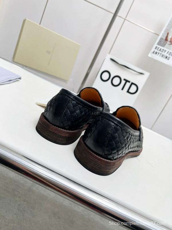 2024 Men Brunello Cucinelli Black Leather Loafers MJ00500