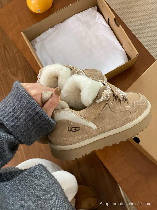2024 Women UGG Beige Suede Textile Casual Shoes MJ00290
