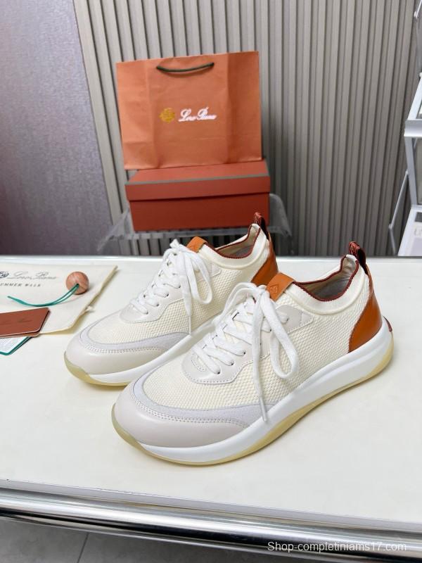 2024 Men LP White Beige Mesh Leather Sneakers