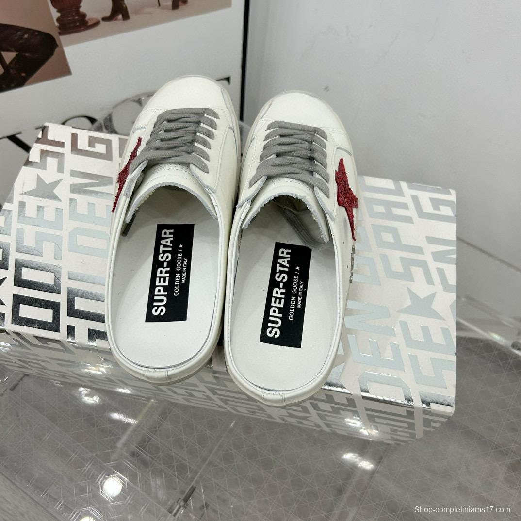 2025 Women GGDB White Red Leather Sneakers