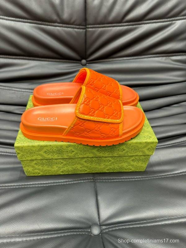 2024 Gucci Orange Synthetic Slippers MJ00200