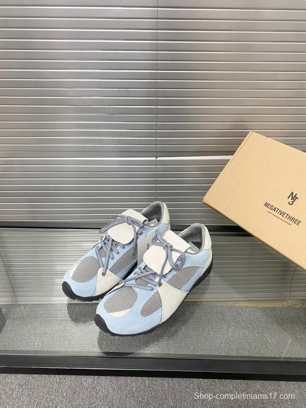 2025 Women Puma Light Blue White Oxford Leather Breathable Sneakers KFY00280